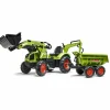 FALK - Tractopelle claas avec excavatrice et remorque basculante