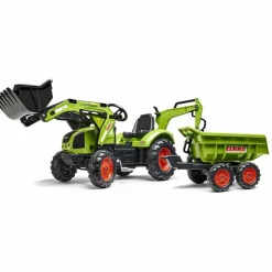 FALK - Tractopelle claas avec excavatrice et remorque basculante