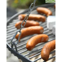 FARM COOK - Grille ronde à suspendre pour brasero en acier-ø 80cm-acier noir sablé---acier noir sablé
