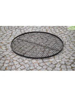 FARM COOK - Grille ronde à suspendre pour brasero en acier-ø 60cm-acier inoxydable---acier inoxydable