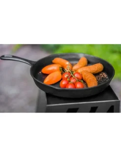 FARM COOK - Poêle en fonte pour braséro ou cheminée extérieure-noir-ø: 28 cm-noir--