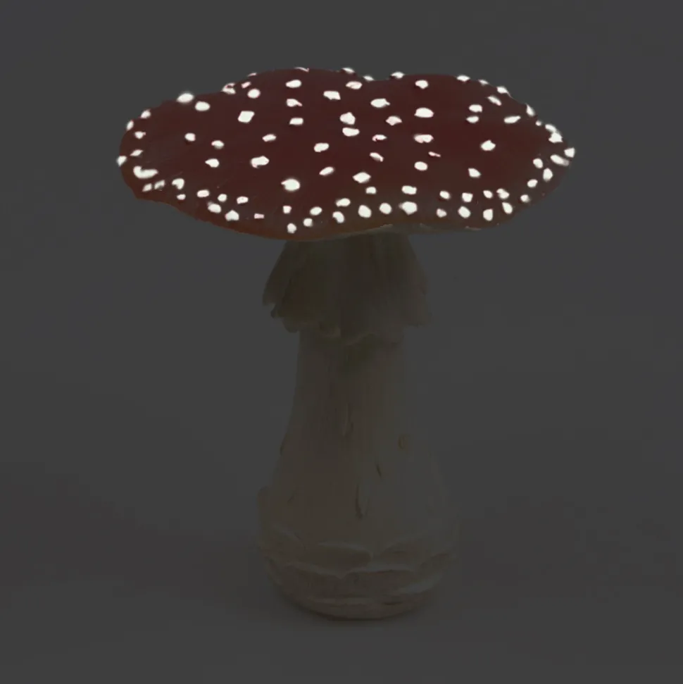 FARMWOOD ANIMALS - Champignon amanite tue-mouche en résine taille m : 19 x 19 x 21 cm