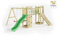 FUNGOO - Aire de jeu fungoo funny maxi exposure avec pont et toboggan
