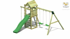 FUNGOO - Aire de jeux gaia avec balançoire double