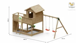 FUNGOO - Aire de jeux galaxy l avec balançoire double