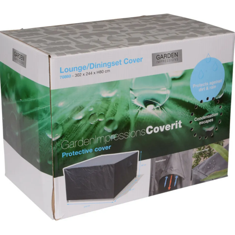 GARDEN IMPRESSIONS - Housse coverit l/d de jardin 302 x 244 x h 80 - garden impressions