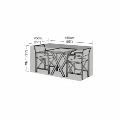 GARLAND - Housse de protection salon de jardin bistrot 2 places
