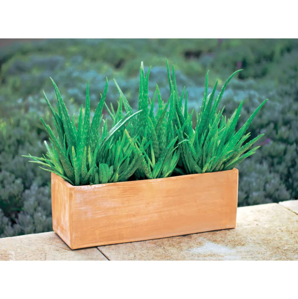 GOICOECHEA - Jardinière contemporaine en terre cuite - 40x17x16cm
