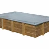 GRE - Bâche d'hivernage pour piscine bois rectangulaire mint 10,10 x 4,18 m