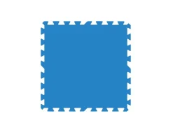 GRE - Lot de 9 dalles de protection de sol pour piscine 50 x 50 cm bleues épaisseur 4,