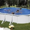 GRE - Piscine acier blanc fidji ovale 5,27 x 3,27 x 1,22 m