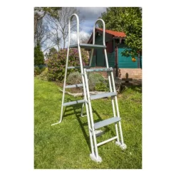 GRE - Piscine acier blanc fidji ovale 5,27 x 3,27 x 1,22 m