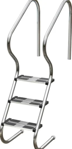 GRE POOLS - Echelle acier inoxydable pour piscine enterrée - 3 marches double