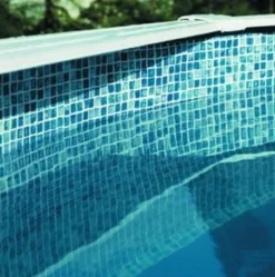 GRE POOLS - Liner 0,50 bleu grésite piscine ovale 7,30m x 4,75m x 1,32m