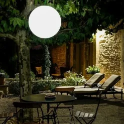 GUIRLED - Sphere solaire et secteur 50 led multicolore