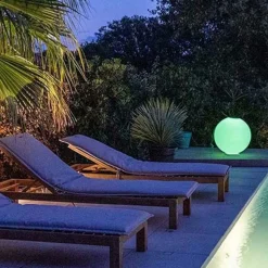 GUIRLED - Sphere solaire et secteur 50 led multicolore