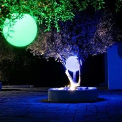 GUIRLED - Sphere solaire et secteur 50 led multicolore