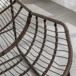 GUTENT - Chaise à bascule d'extérieur, chaise à bascule en osier surdimensionnée pour patio, arrière-cour, vert clair.