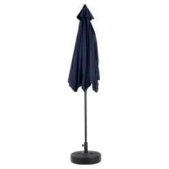 GUTENT - Parasol à manivelle,grand parapluie double face pour l'extérieur,bleu marine