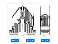 HABITAT ET JARDIN - Escalier double pour piscine " bruno " avec porte de sécurité pour enfant