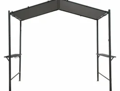 HABITAT ET JARDIN - Pergola tonnelle pour barbecue - 277 x 149 cm - anthracite