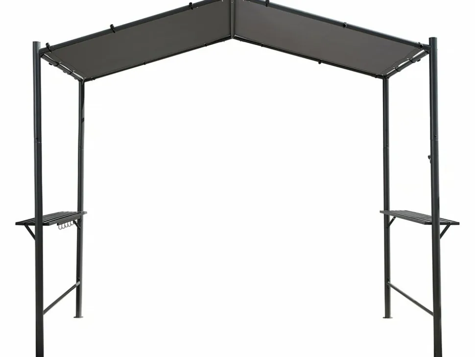 HABITAT ET JARDIN - Pergola tonnelle pour barbecue - 277 x 149 cm - anthracite