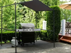 HABITAT ET JARDIN - Pergola tonnelle pour barbecue - 277 x 149 cm - anthracite