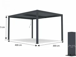 HABITAT ET JARDIN - Pergola bioclimatique avec led 