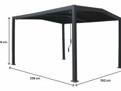 HABITAT ET JARDIN - Pergola bioclimatique toit 2 pans 