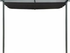 HABITAT ET JARDIN - Pergola adossée avec toit rétractable - 3 x 3 m - gris anthracite