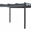 HABITAT ET JARDIN - Pergola en aluminium avec toit rétractable - 3 x 4 m - gris anthracite