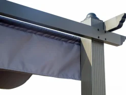 HABITAT ET JARDIN - Pergola en aluminium avec toit rétractable - 3 x 4 m - gris anthracite