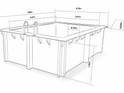 HABITAT ET JARDIN - Piscine bois rectangle