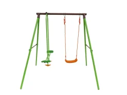 HABITAT ET JARDIN - Portique acier "lola" - 1.96m - 2 agrès