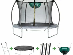 HABITAT ET JARDIN - Trampoline avec filet intérieur "jumper" - ø 3,05 - gris