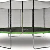 HABITAT ET JARDIN - Trampoline " yoopi " - ø 4.90 m - vert - avec filet + échelle + couverture + kit d'ancrage