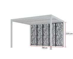 HABRITA - Habrita panneaux moucharabieh en acier pour pergola bioclimatique per 3630 bi ou per 3660 bi - perbim36