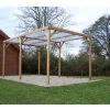 HABRITA - Habrita pergola en bois thermo chauffé 15.10 m² avec couverture pvc - th3051s2