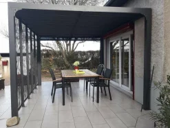 HABRITA - Habrita pergola bioclimatique 10.80m² gris anthracite - per36m30rbi