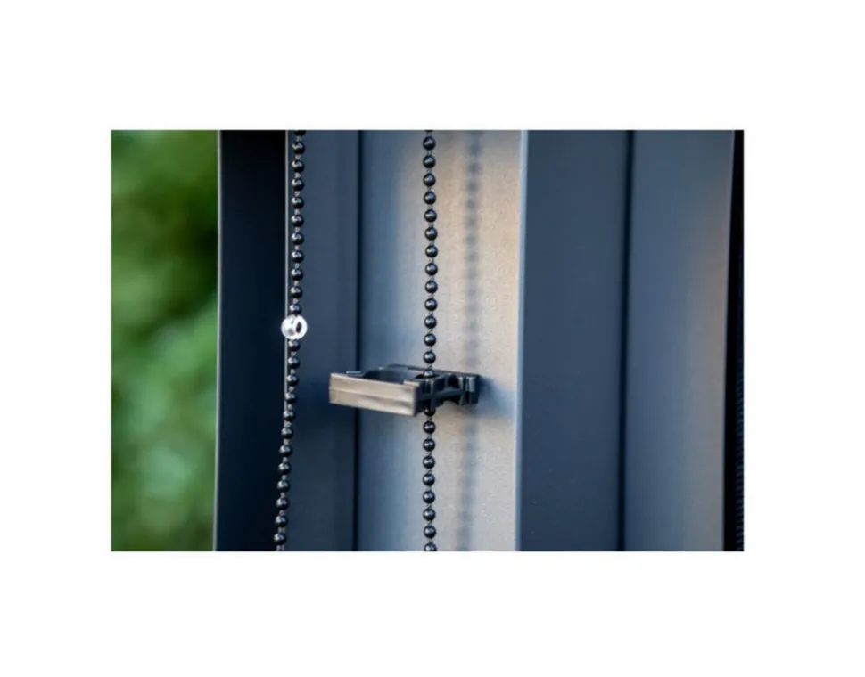 HABRITA - Habrita rideau pour pergola bioclimatique avec rail pour côté 2,40 m gris - perbir24