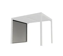 HABRITA - Habrita rideau pour pergola bioclimatique avec rail pour côté 2,40 m gris - perbir24
