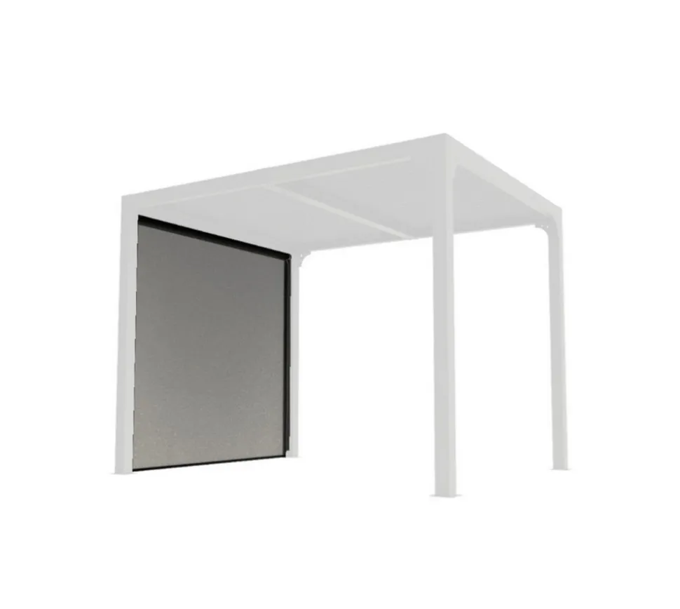 HABRITA - Habrita rideau pour pergola bioclimatique avec rail pour côté 2,40 m gris - perbir24