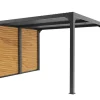 HABRITA - Pergola bioclimatique aluminium 10,80 m² - gris anthracite - ventelles latérales