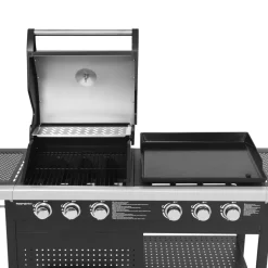 HAPPY GARDEN - Barbecue duo au gaz vesuvio - 3 brûleurs + plancha 3 brûleurs