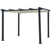 HAPPY GARDEN - Pergola autoportante 3 × 3m cassis beige - structure aluminium