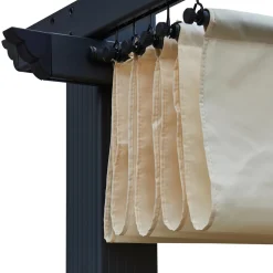HAPPY GARDEN - Pergola autoportante 3 × 3m cassis beige - structure aluminium