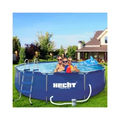 HECHT - H 3690 bluesea grande piscine tubulaire hors sol ronde 360x76cm (diamètre x profondeur)de haute qualité