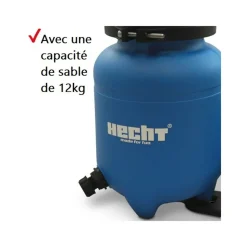HECHT - H 302200 système de filtre à sable de piscine 6 m3/h 200 w capacité de sable 12kg