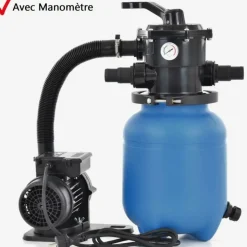 HECHT - H 302200 système de filtre à sable de piscine 6 m3/h 200 w capacité de sable 12kg