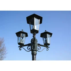 HELLOSHOP26 - Lampadaire de jardin 3 bras 215 cm foncé/aluminium vert